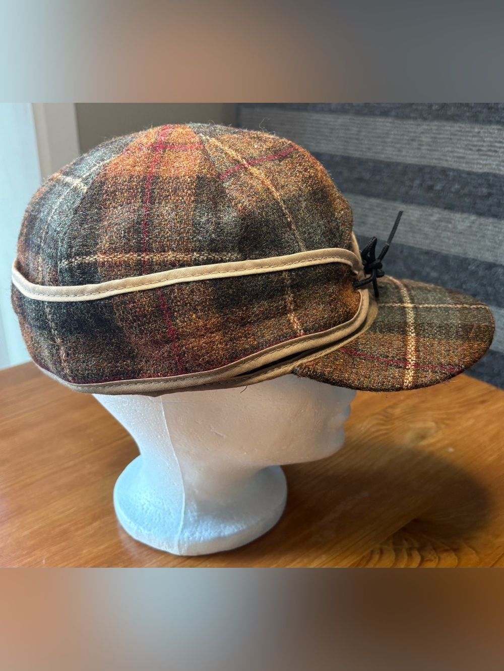 Vintage The Original Stormy Kromer Wool Plaid Cap Hat Size 7 1/2 EUC - Picture 4 of 11